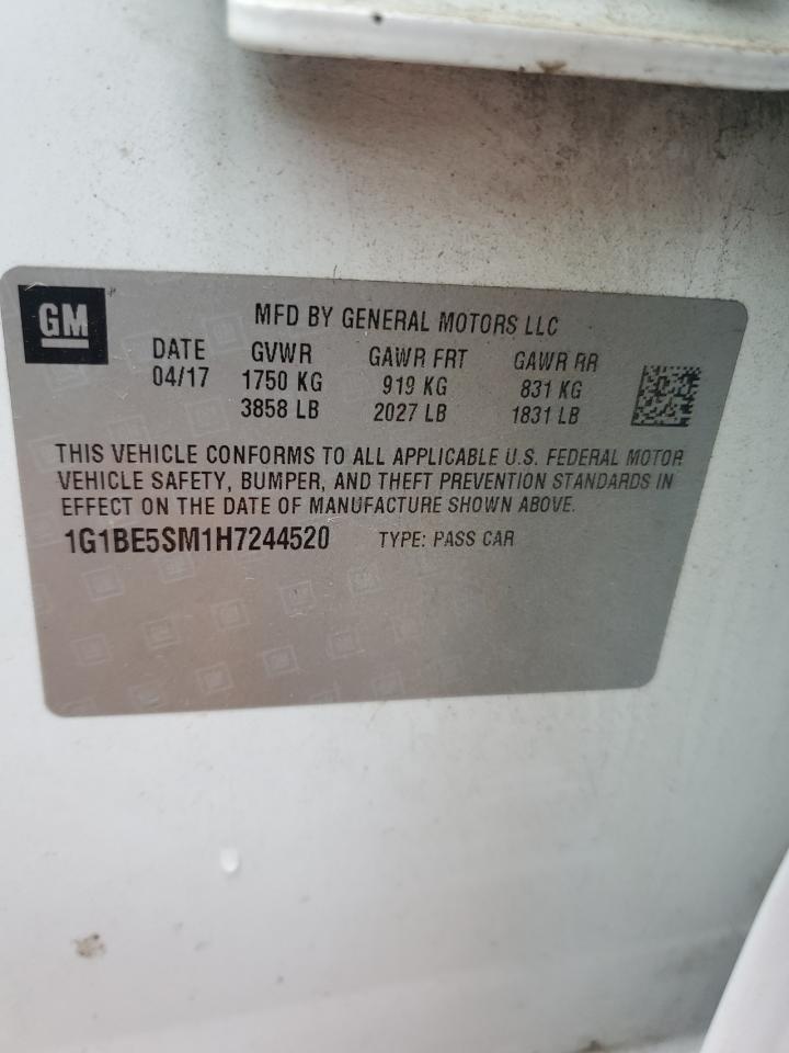 2017 Chevrolet Cruze Lt VIN: 1G1BE5SM1H7244520 Lot: 90571895