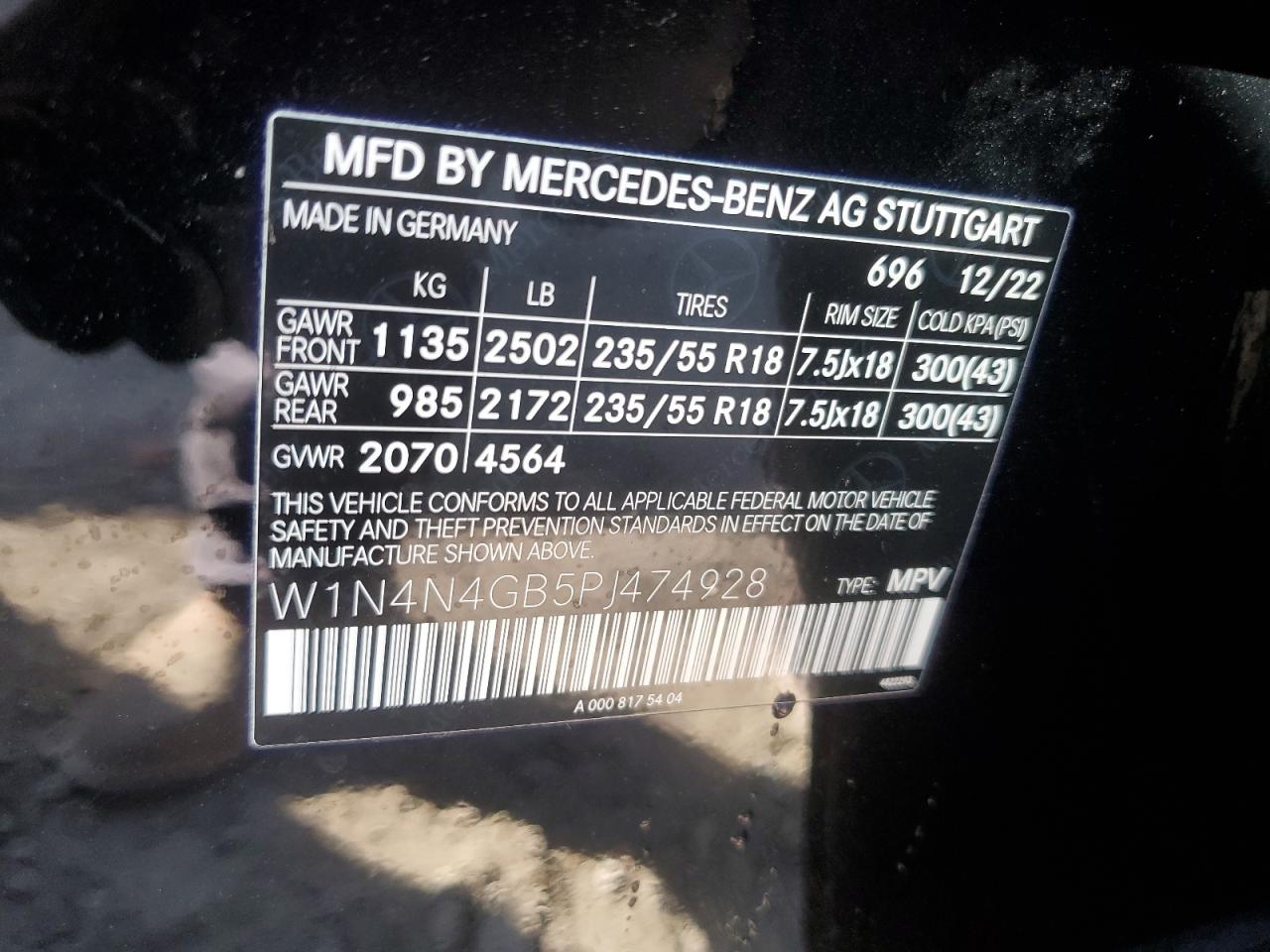 2023 Mercedes-Benz Gla 250 VIN: W1N4N4GB5PJ474928 Lot: 85147345