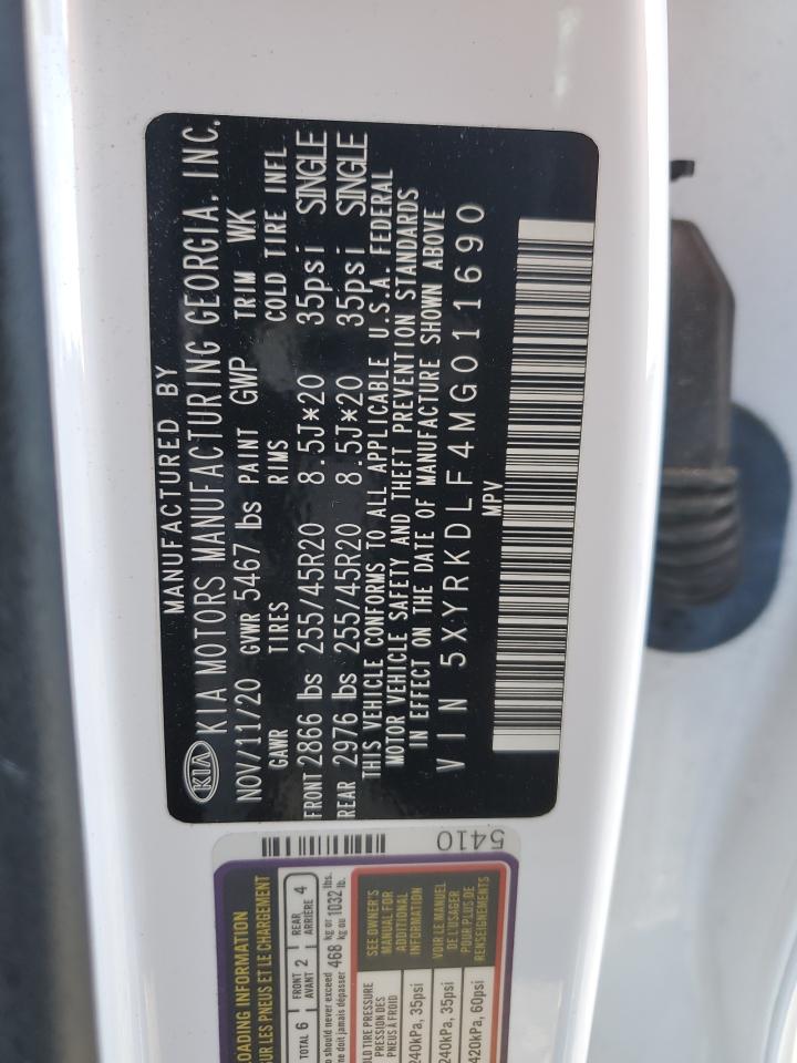 2021 Kia Sorento Sx VIN: 5XYRKDLF4MG011690 Lot: 82252575