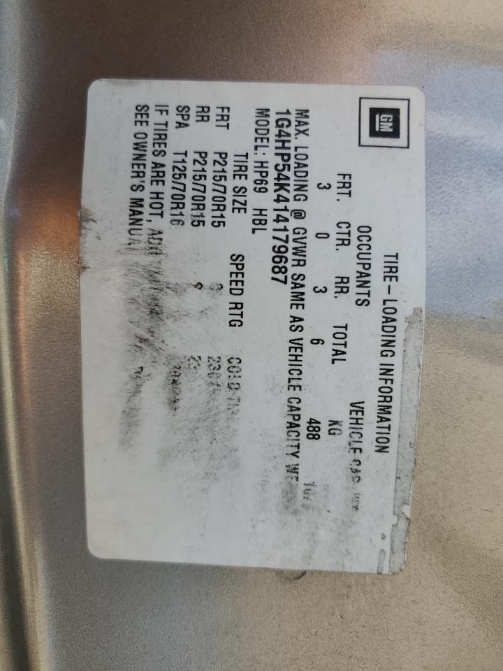 2001 Buick Lesabre Custom VIN: 1G4HP54K414179687 Lot: 84967035