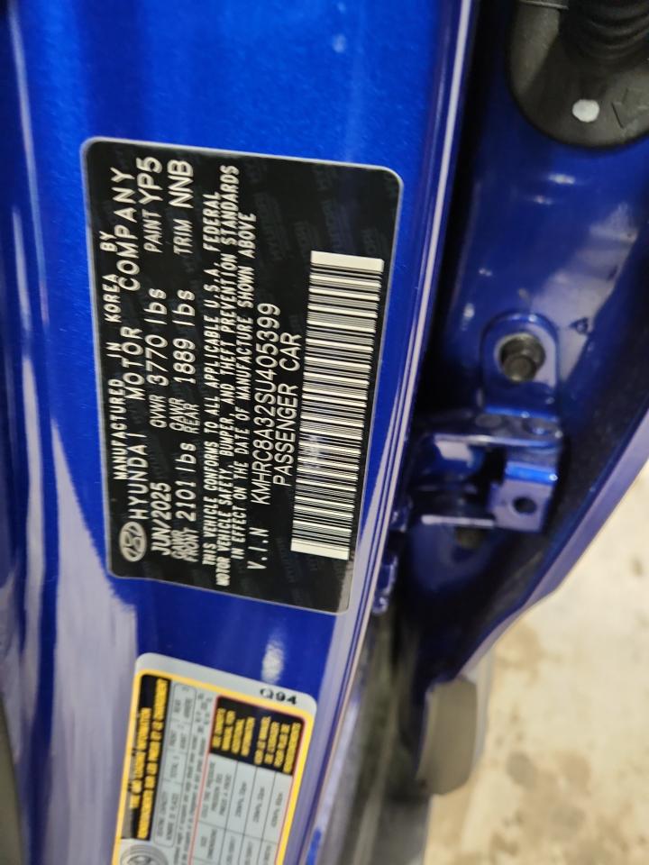 2025 Hyundai Venue Sel VIN: KMHRC8A32SU405399 Lot: 89555385