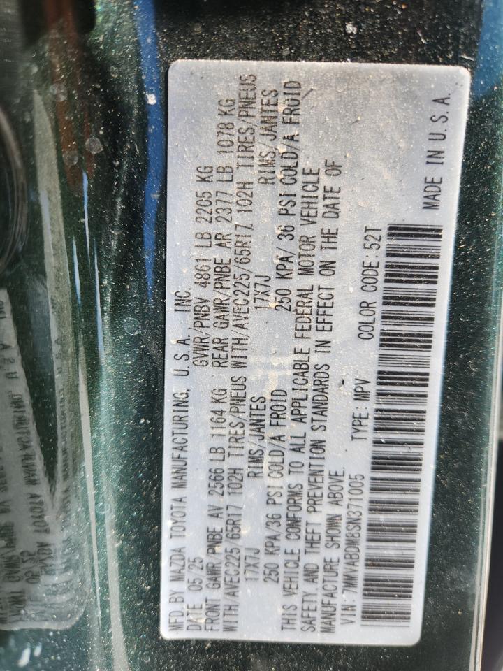 2025 Mazda Cx-50 Premium VIN: 7MMVABDM8SN371005 Lot: 85292085