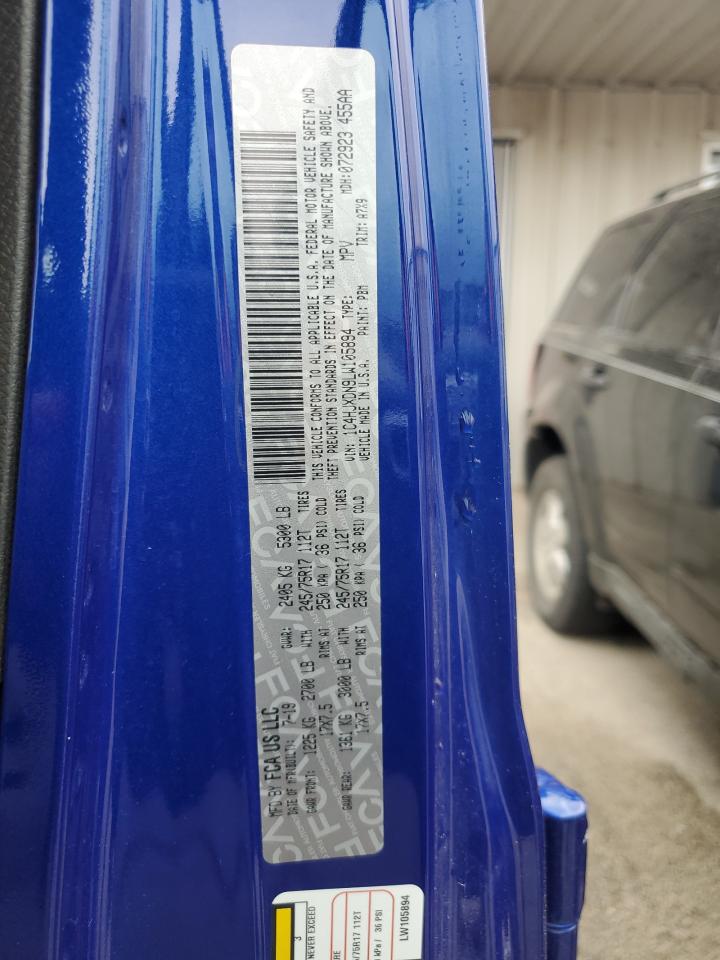 2020 Jeep Wrangler Unlimited Sport VIN: 1C4HJXDN9LW105894 Lot: 89621855