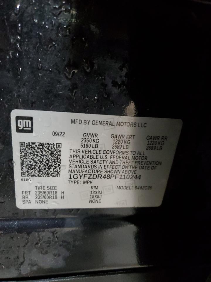 2023 Cadillac Xt4 Premium Luxury VIN: 1GYFZDR48PF110244 Lot: 89654735