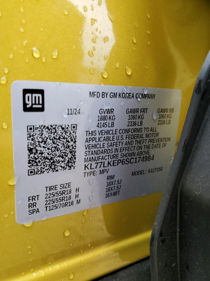 2025 Chevrolet Trax Activ VIN: KL77LKEP6SC174984 Lot: 90075475