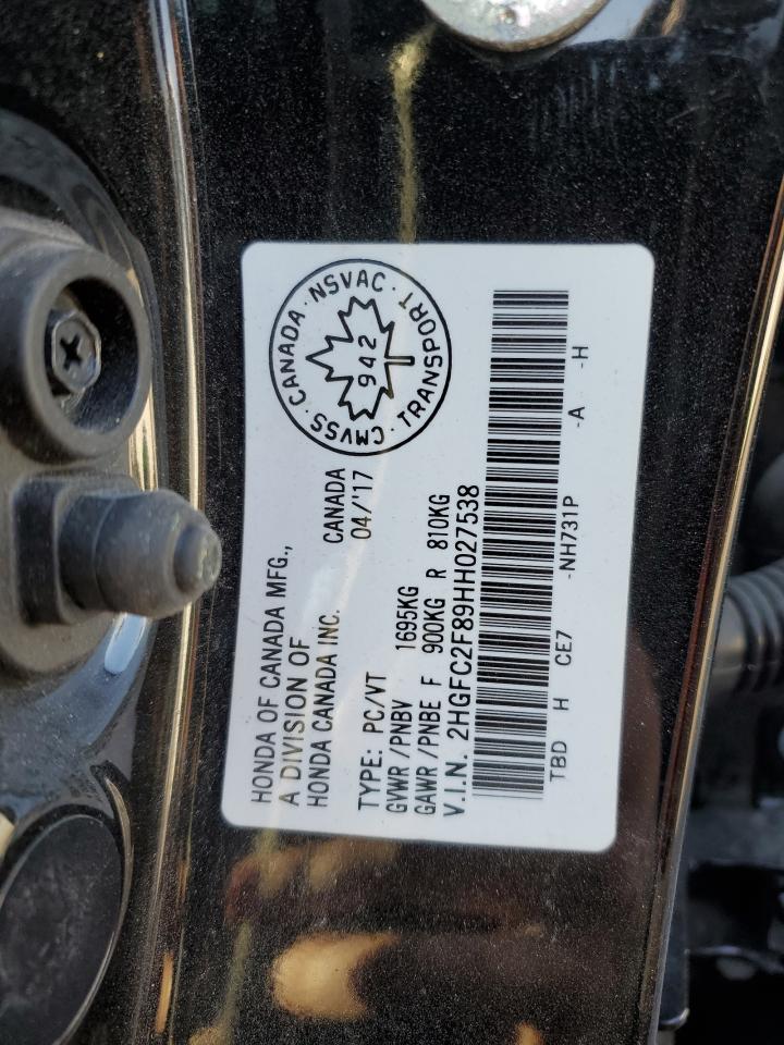 2017 Honda Civic Ex VIN: 2HGFC2F89HH027538 Lot: 85496945