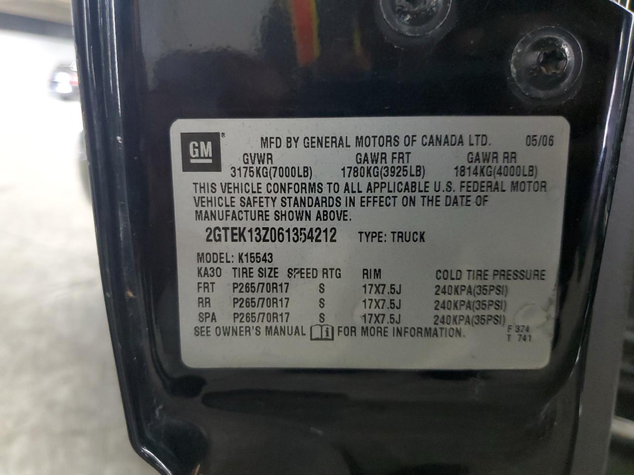 2006 GMC New Sierra K1500 VIN: 2GTEK13Z061354212 Lot: 86314035