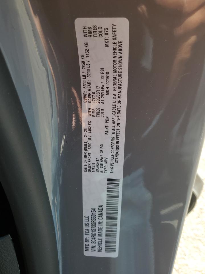 2025 Chrysler Pacifica Hybrid Select VIN: 2C4RC1S73SR550154 Lot: 81977405