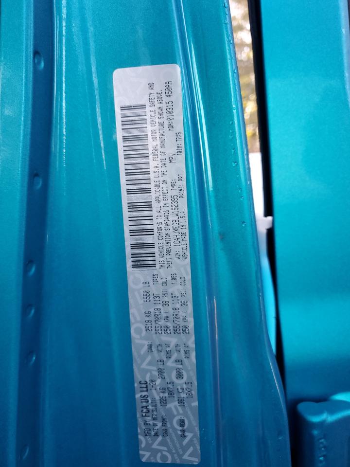 2020 Jeep Wrangler Unlimited Sahara VIN: 1C4HJXEG8LW192395 Lot: 81585485