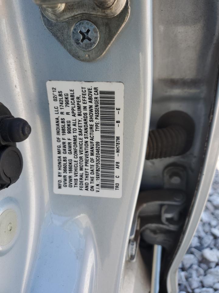 2012 Honda Civic Lx VIN: 19XFB2F53CE046209 Lot: 82365815