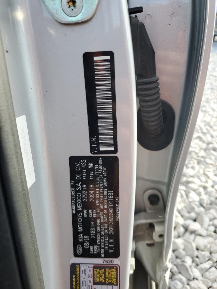 2019 Kia Forte Gt Line VIN: 3KPF34AD9KE011681 Lot: 86089685
