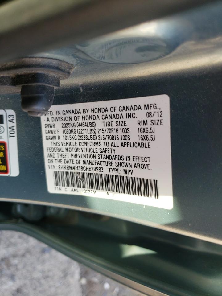 2012 Honda Cr-V Lx VIN: 2HKRM4H38CH629983 Lot: 81712245