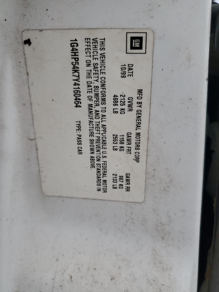 2000 Buick Lesabre Custom VIN: 1G4HP54K7Y4160464 Lot: 90372905