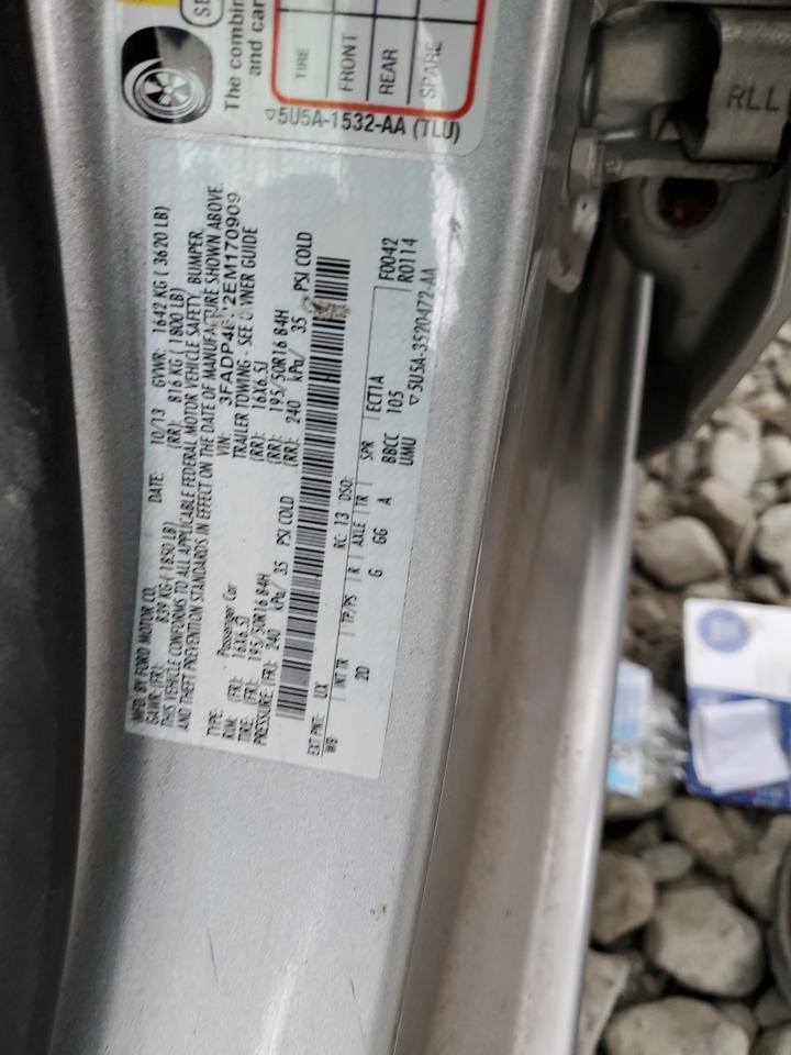 2014 Ford Fiesta Se VIN: 3FADP4EJ2EM170909 Lot: 90439135