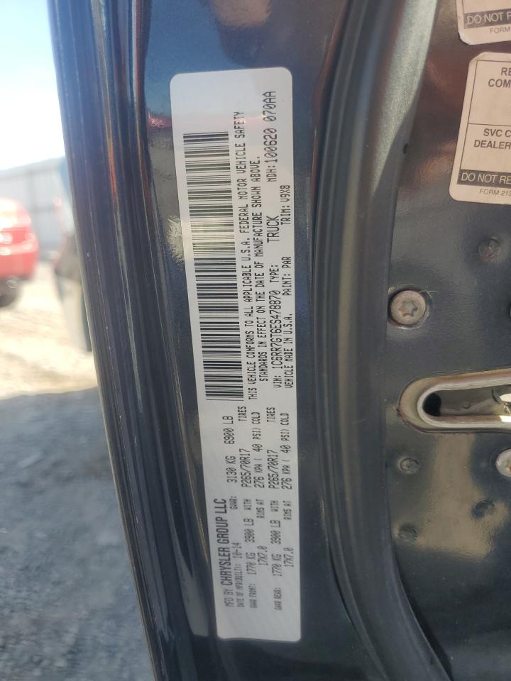 2014 Ram 1500 Slt VIN: 1C6RR7GT6ES478870 Lot: 84877065