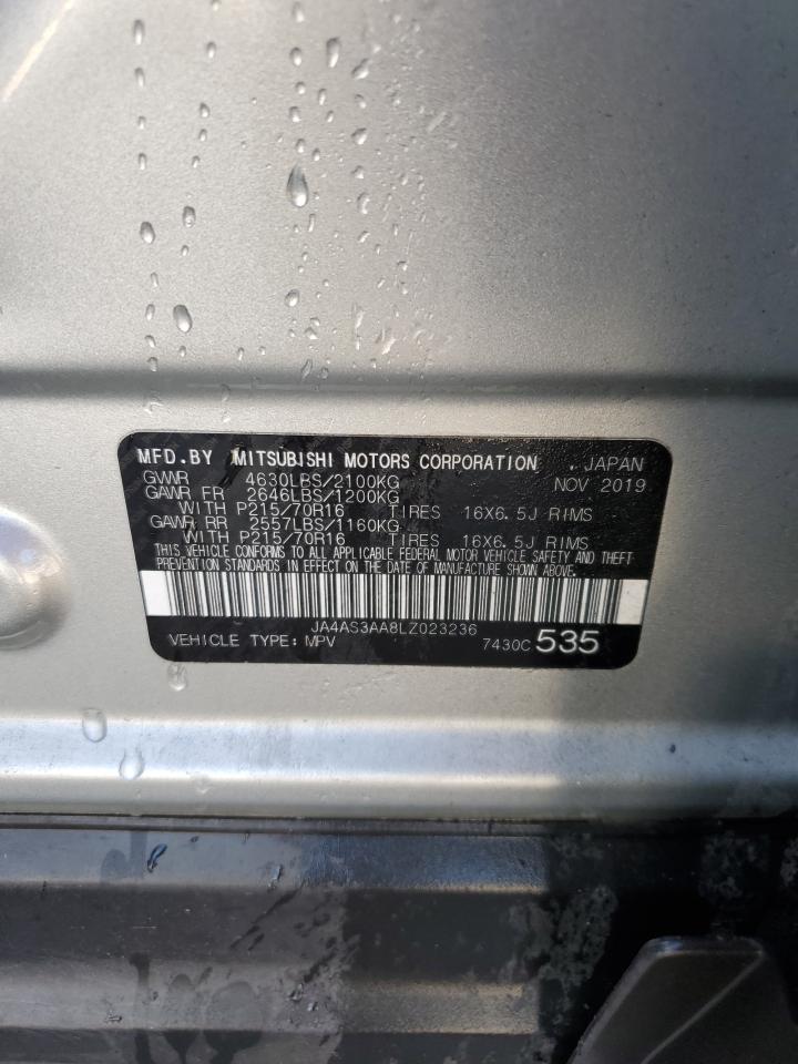 2020 Mitsubishi Eclipse Cross Es VIN: JA4AS3AA8LZ023236 Lot: 84720625