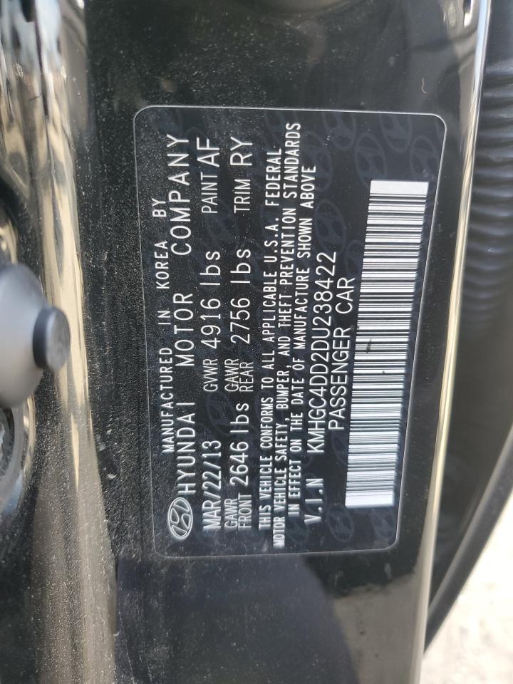 2013 Hyundai Genesis 3.8L VIN: KMHGC4DD2DU238422 Lot: 90862575