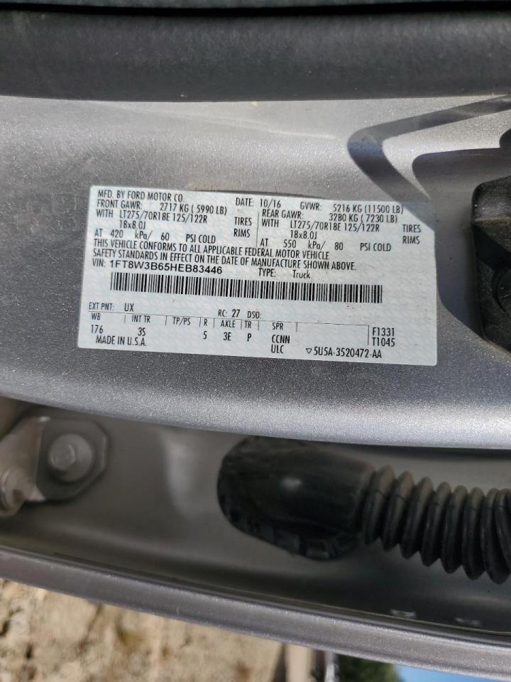2017 Ford F350 Super Duty VIN: 1FT8W3B65HEB83446 Lot: 83976165