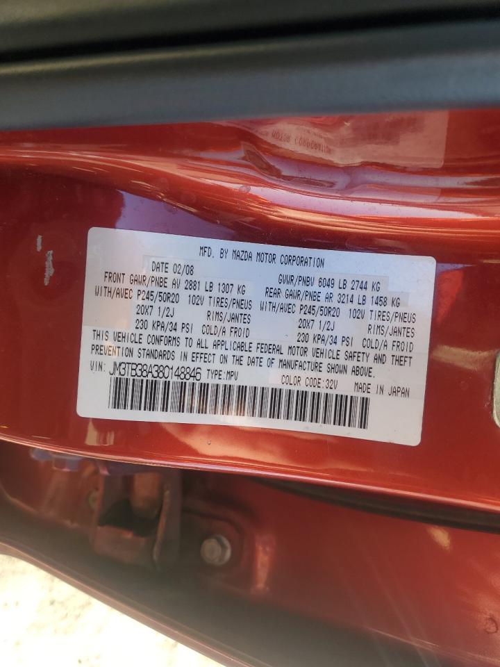 2008 Mazda Cx-9 VIN: JM3TB38A380148846 Lot: 87073425