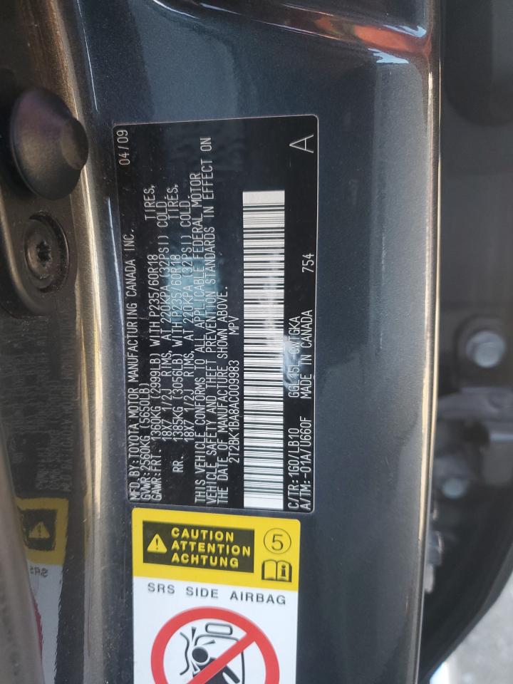 2010 Lexus Rx 350 VIN: 2T2BK1BA8AC009983 Lot: 90693405