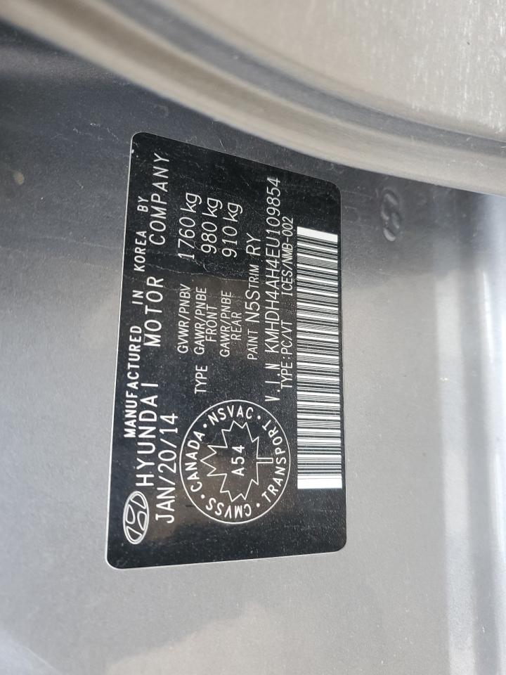 2014 Hyundai Elantra Se VIN: KMHDH4AH4EU109854 Lot: 85483005