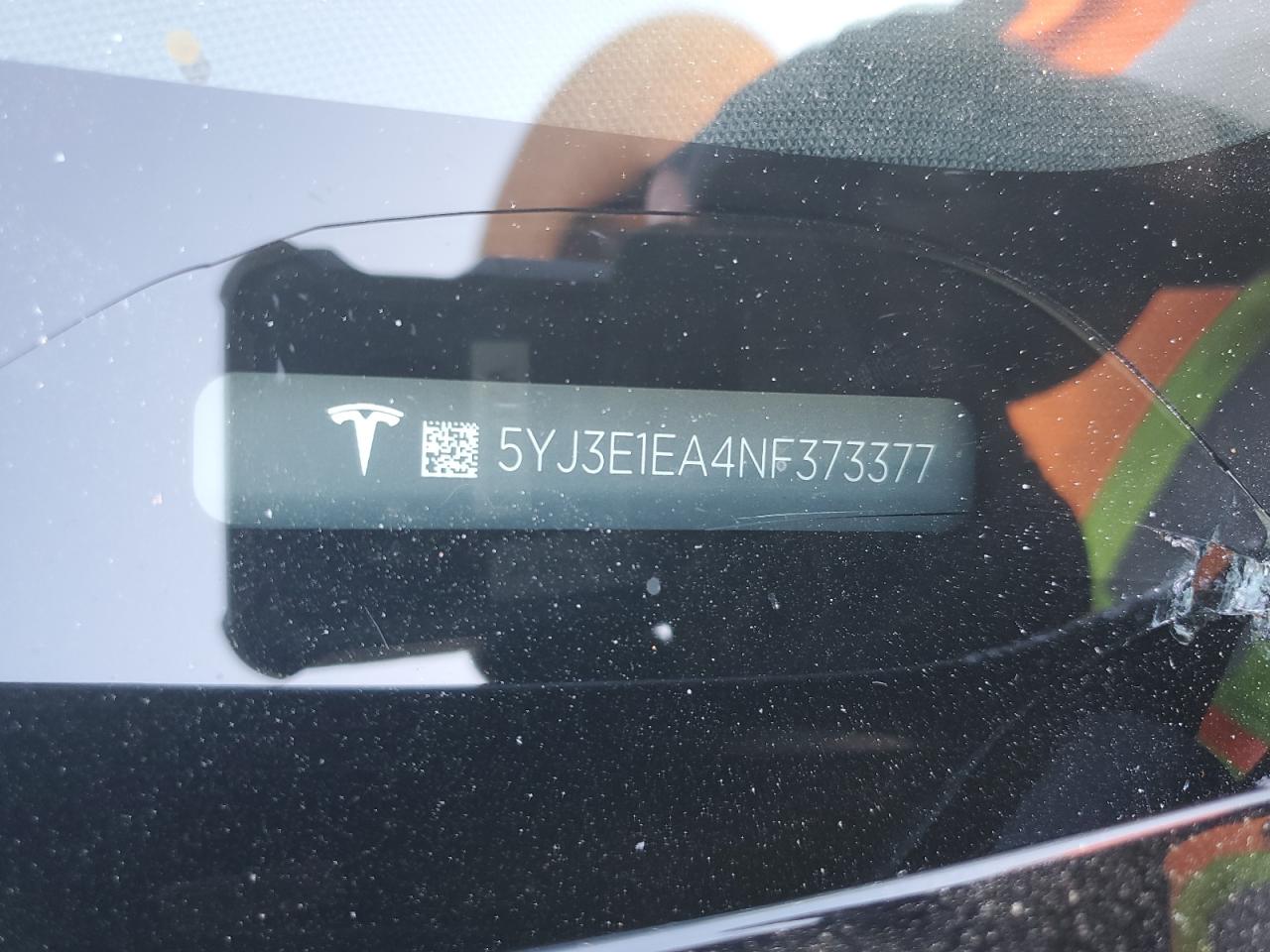 2022 Tesla Model 3 VIN: 5YJ3E1EA4NF373377 Lot: 87276915