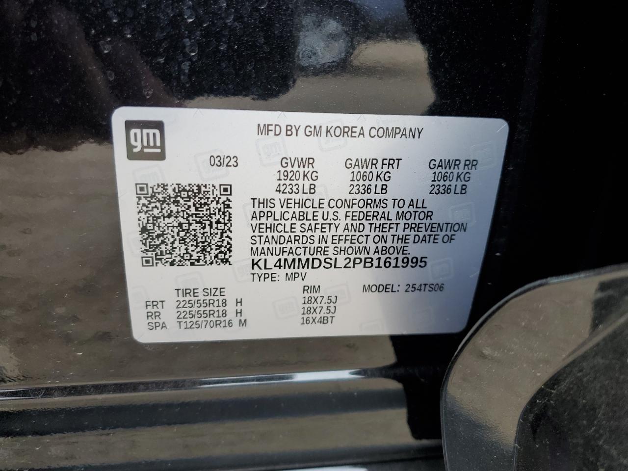 2023 Buick Encore Gx Select VIN: KL4MMDSL2PB161995 Lot: 91094095