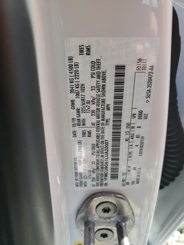 2020 Ford Escape Se VIN: 1FMCU9G61LUA20007 Lot: 84733815