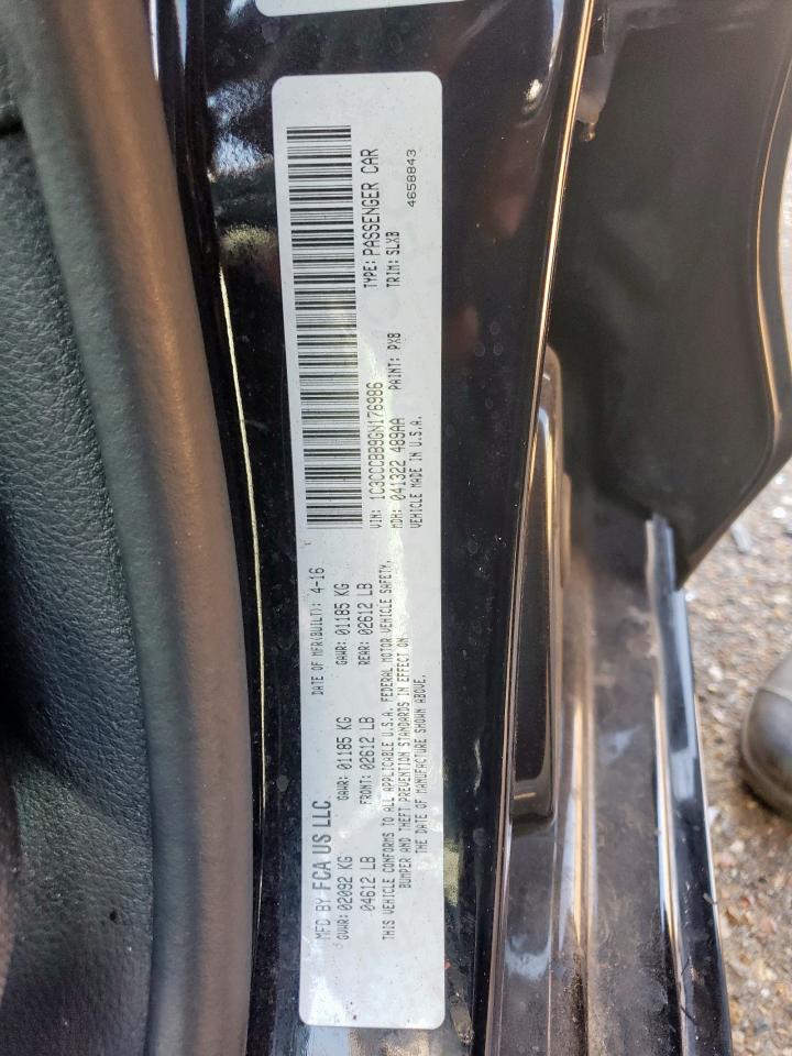 2016 Chrysler 200 S VIN: 1C3CCCBB9GN176986 Lot: 84013025