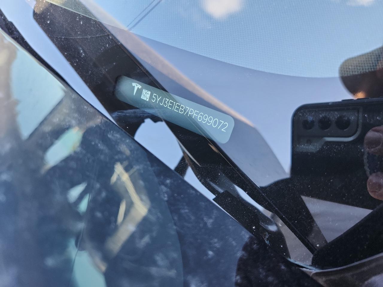 2023 Tesla Model 3 VIN: 5YJ3E1EB7PF699072 Lot: 84073015