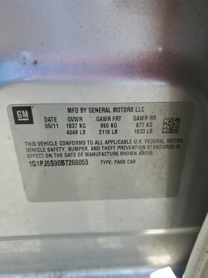 2011 Chevrolet Cruze Eco VIN: 1G1PJ5S90B7268053 Lot: 86237885