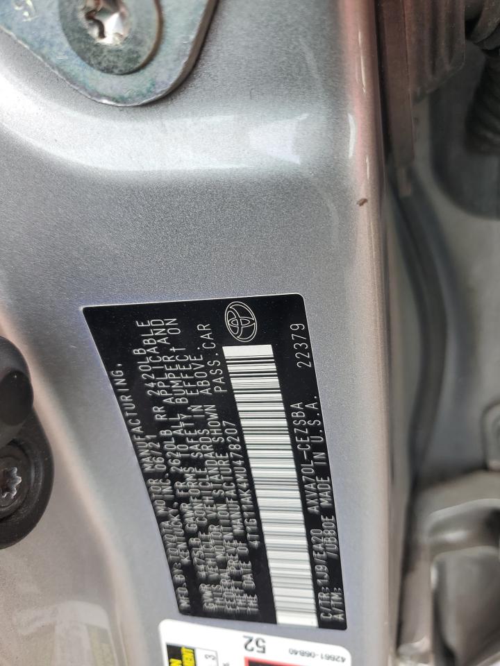 2021 Toyota Camry Se VIN: 4T1G11AK4MU478207 Lot: 85304325