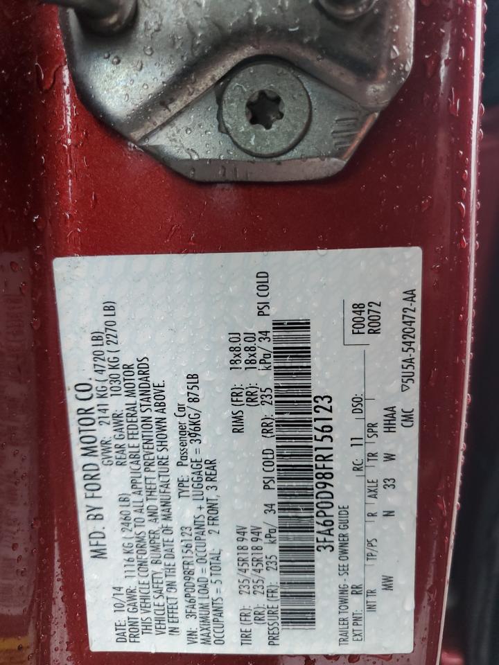 2015 Ford Fusion Titanium VIN: 3FA6P0D98FR156123 Lot: 84397865