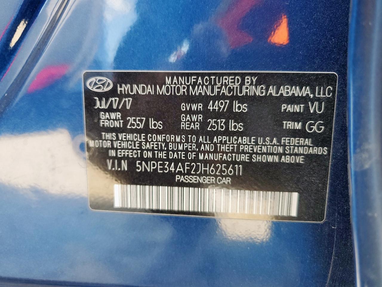 2018 Hyundai Sonata Sport VIN: 5NPE34AF2JH625611 Lot: 84660135