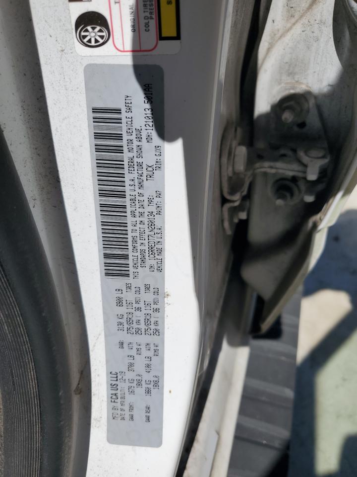 2020 Ram 1500 Laramie VIN: 1C6RREDT7LN260134 Lot: 86510455