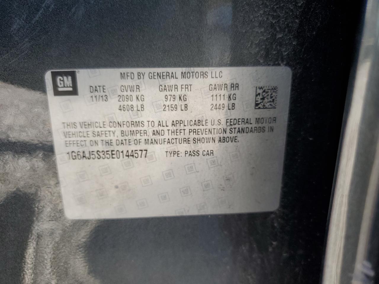 2014 Cadillac Ats Performance VIN: 1G6AJ5S35E0144577 Lot: 90342715