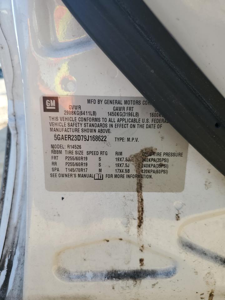 2009 Buick Enclave Cxl VIN: 5GAER23D79J168622 Lot: 85131725