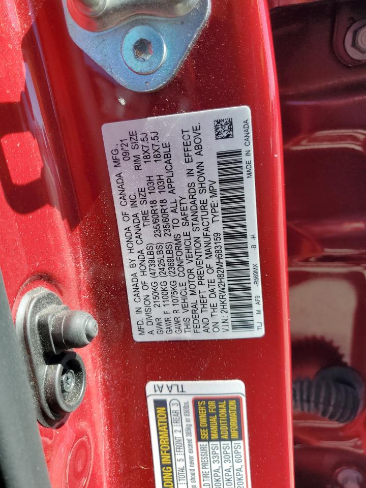 2021 Honda Cr-V Exl VIN: 2HKRW2H82MH683159 Lot: 86278235