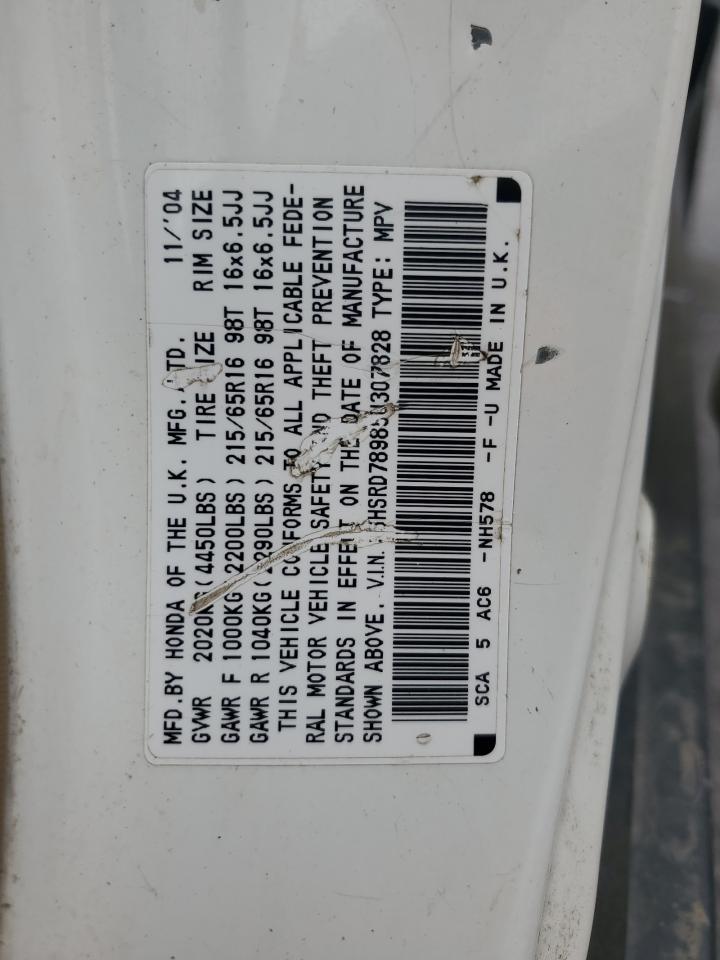 2005 Honda Cr-V Se VIN: SHSRD78985U307828 Lot: 90326015