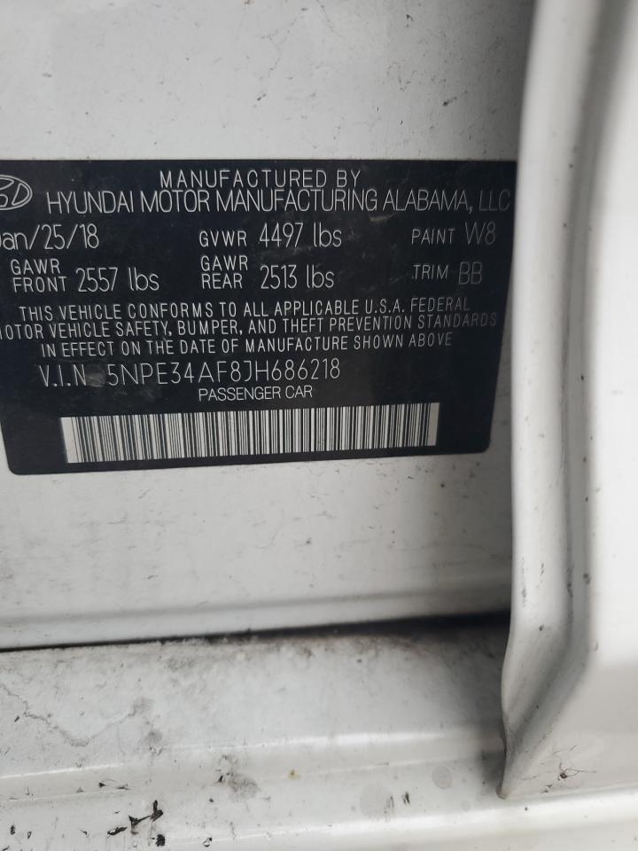 2018 Hyundai Sonata Sport VIN: 5NPE34AF8JH686218 Lot: 85353935