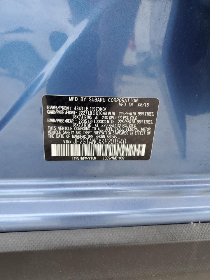 2019 Subaru Crosstrek Limited VIN: JF2GTANCXKH201540 Lot: 81951015
