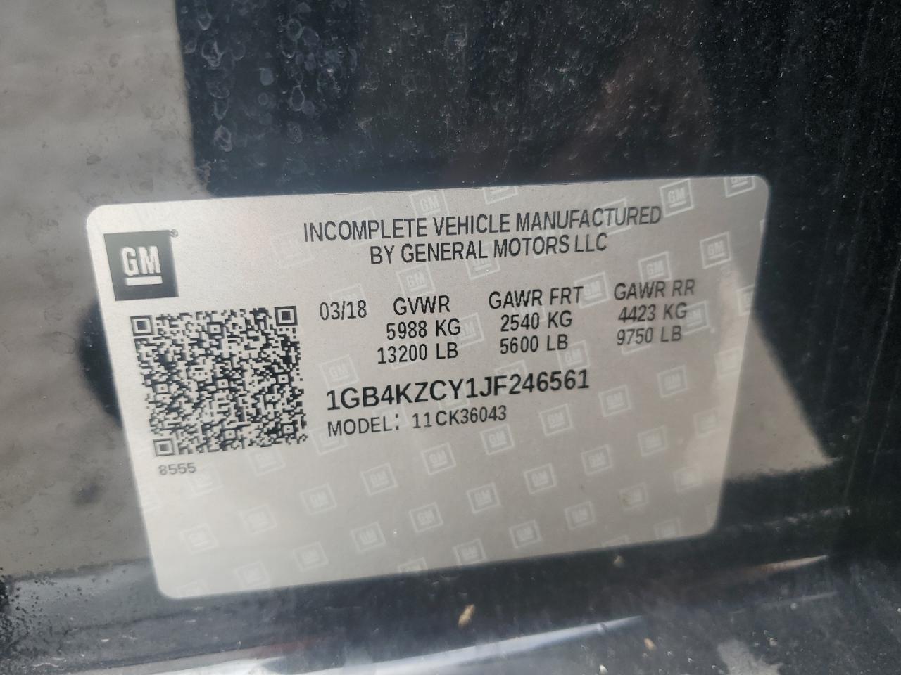 2018 Chevrolet Silverado K3500 Lt VIN: 1GB4KZCY1JF246561 Lot: 81437615