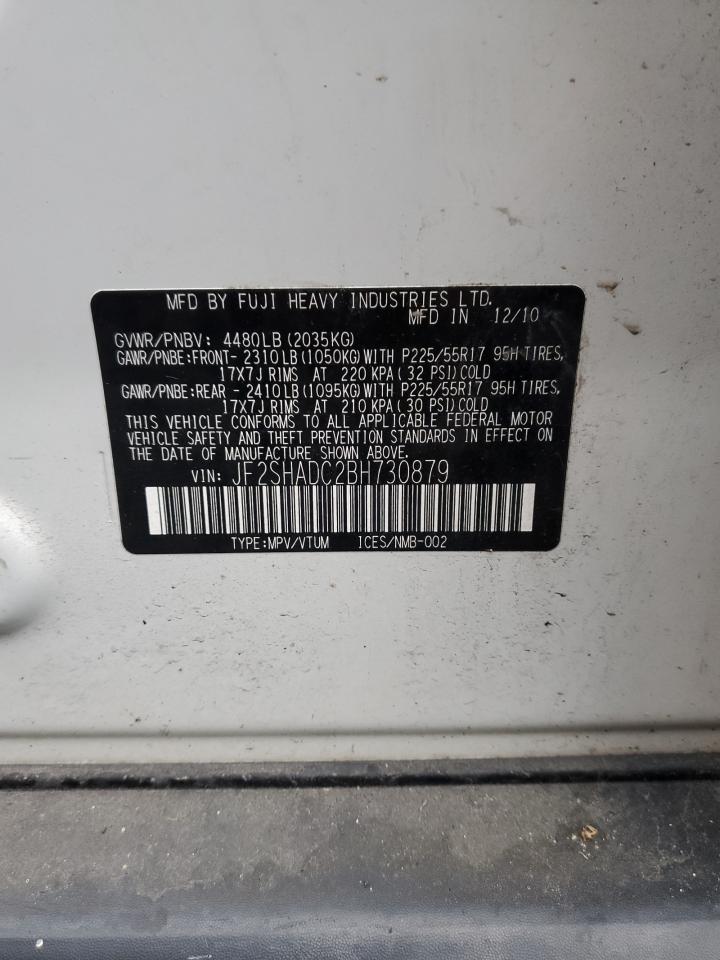 2011 Subaru Forester 2.5X Premium VIN: JF2SHADC2BH730879 Lot: 85000425