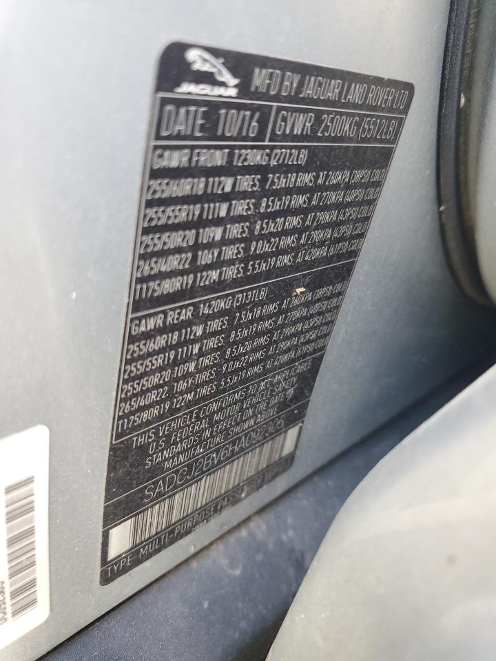 2017 Jaguar F-Pace Premium VIN: SADCJ2BV6HA092305 Lot: 84701595