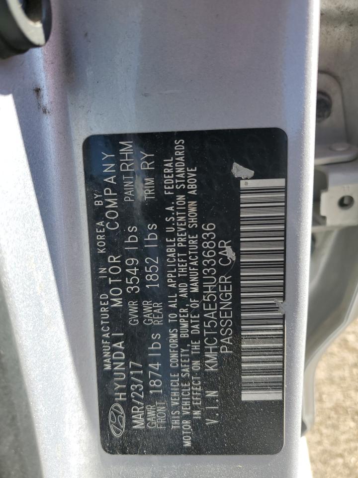 2017 Hyundai Accent Se VIN: KMHCT5AE5HU336836 Lot: 86067825