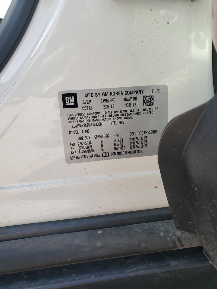 2021 Buick Encore Gx Essence VIN: KL4MMFSL7MB104358 Lot: 84739475