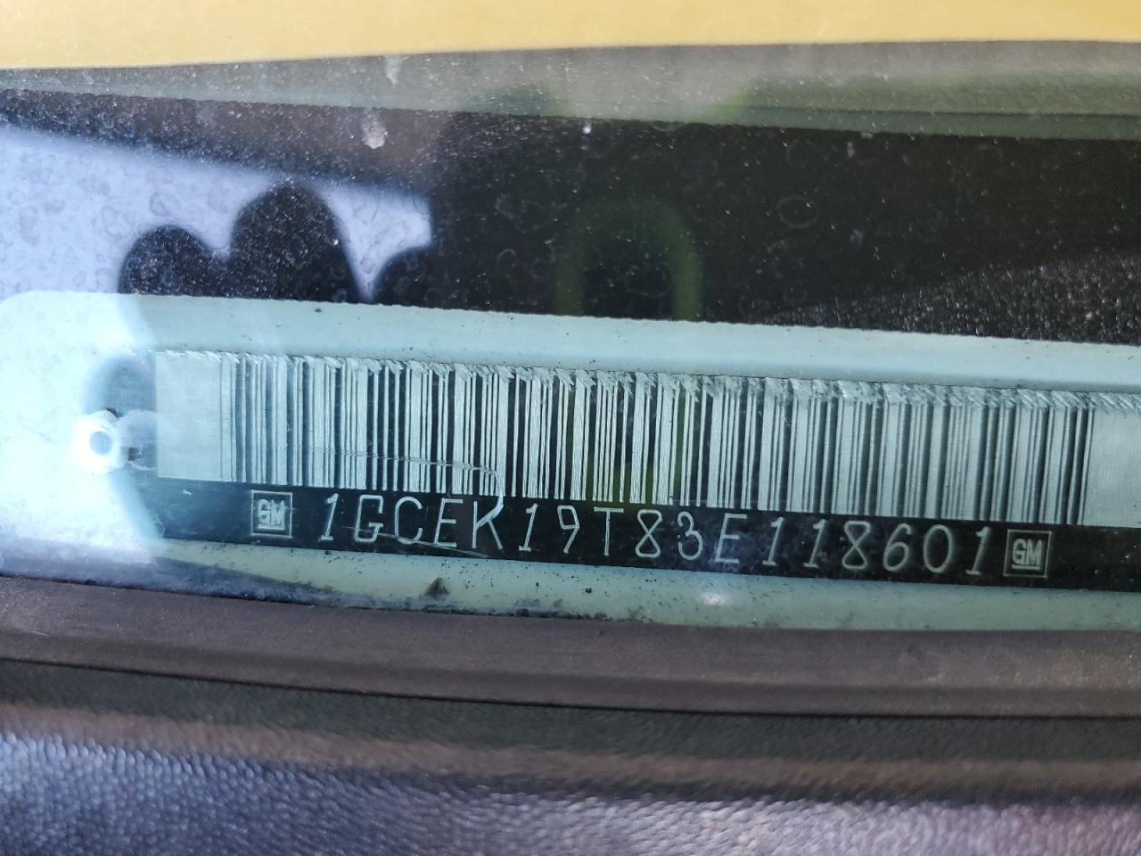 2003 Chevrolet Silverado K1500 VIN: 1GCEK19T83E118601 Lot: 82364815