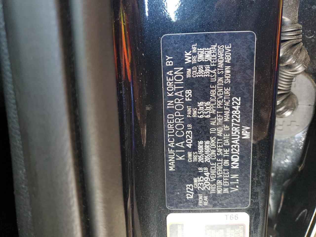 2024 Kia Soul Lx VIN: KNDJ23AU5R7228422 Lot: 86262635