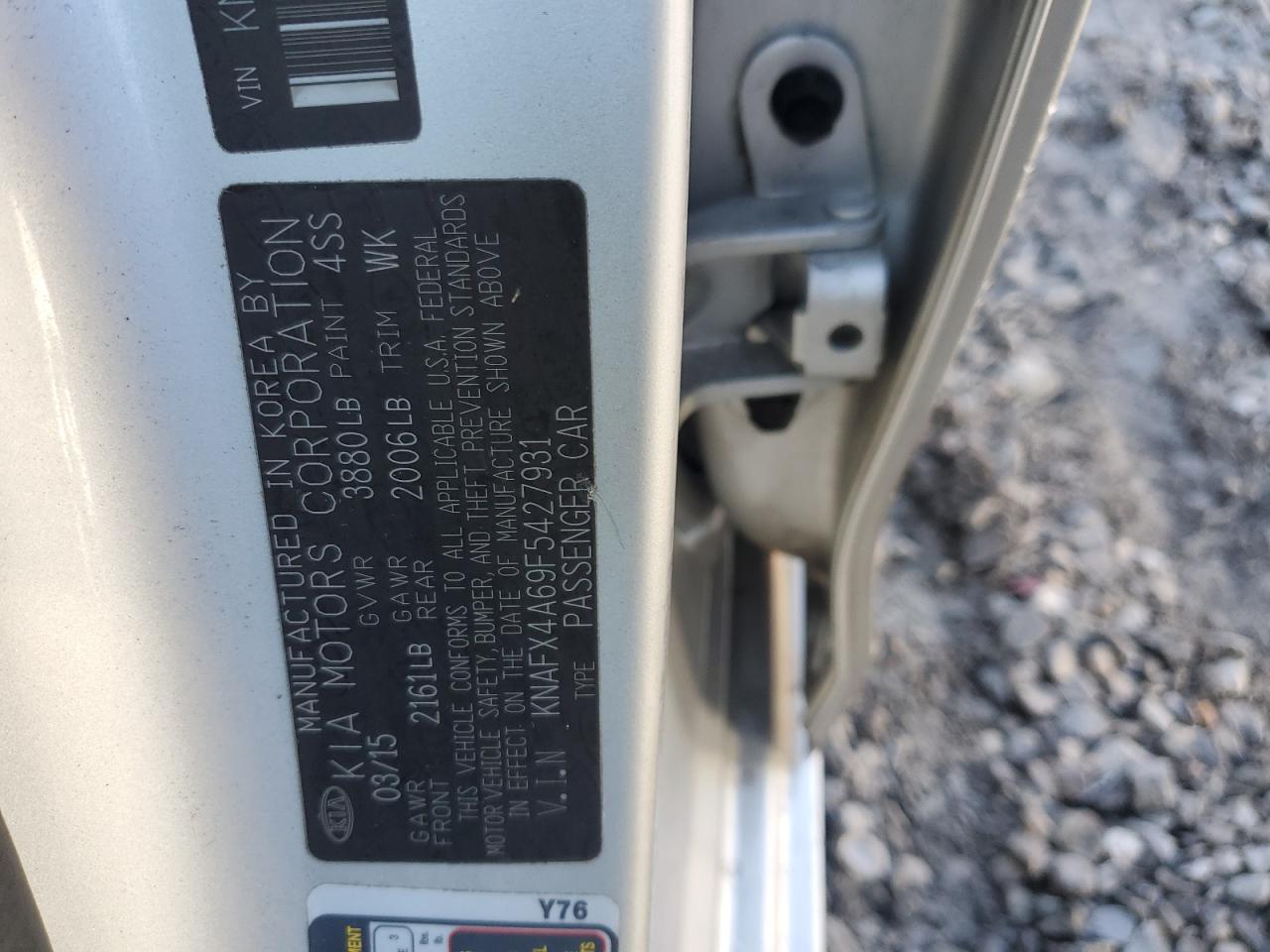 2015 Kia Forte Lx VIN: KNAFX4A69F5427931 Lot: 90931395