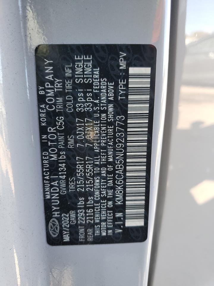 2022 Hyundai Kona Sel VIN: KM8K6CAB5NU923773 Lot: 82187595